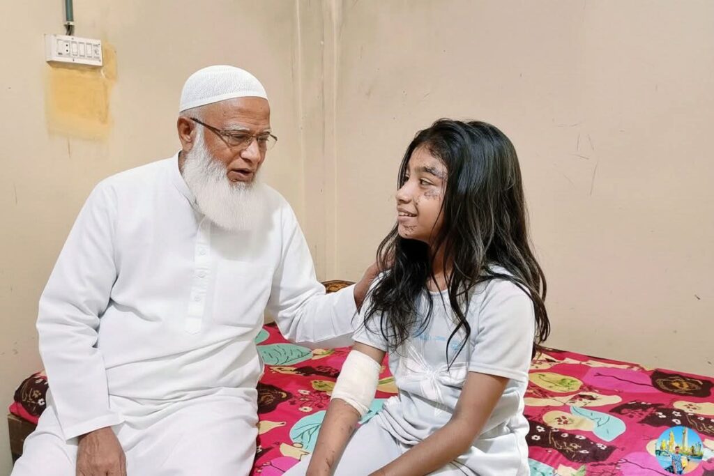 অসুস্থ শরীর নিয়েই সৌদি ট্র্যাজেডিতে মা-বাবা হারানো সেই শিশুর পাশে আমিরে জামায়াত